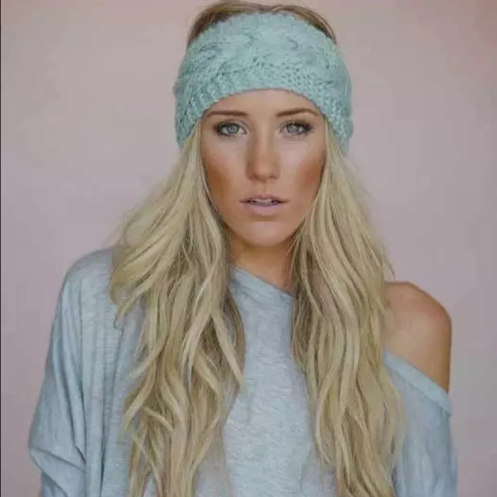 NEW!! Knitted Mint Head Warmer